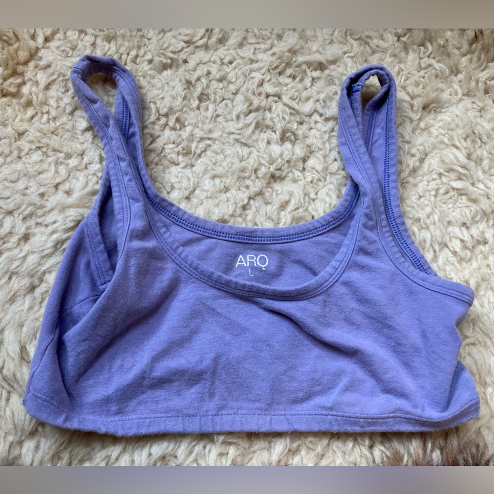 Arq large wide strap bra periwinkle blue